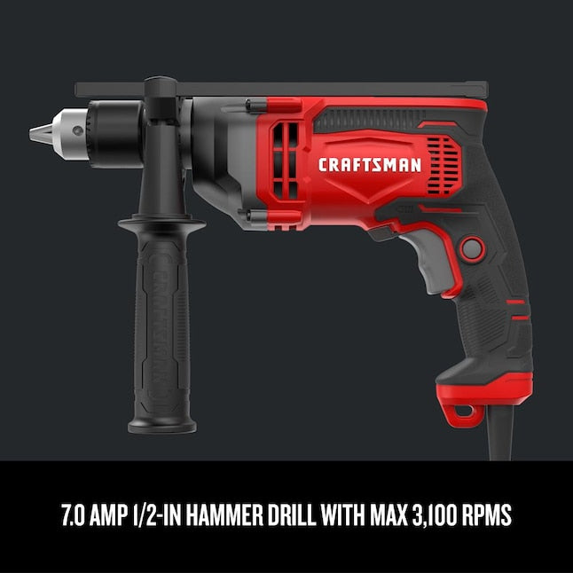 CRAFTSMAN 1/2-in 7-Amp Variable Hammer Drill (Charger Not Included)