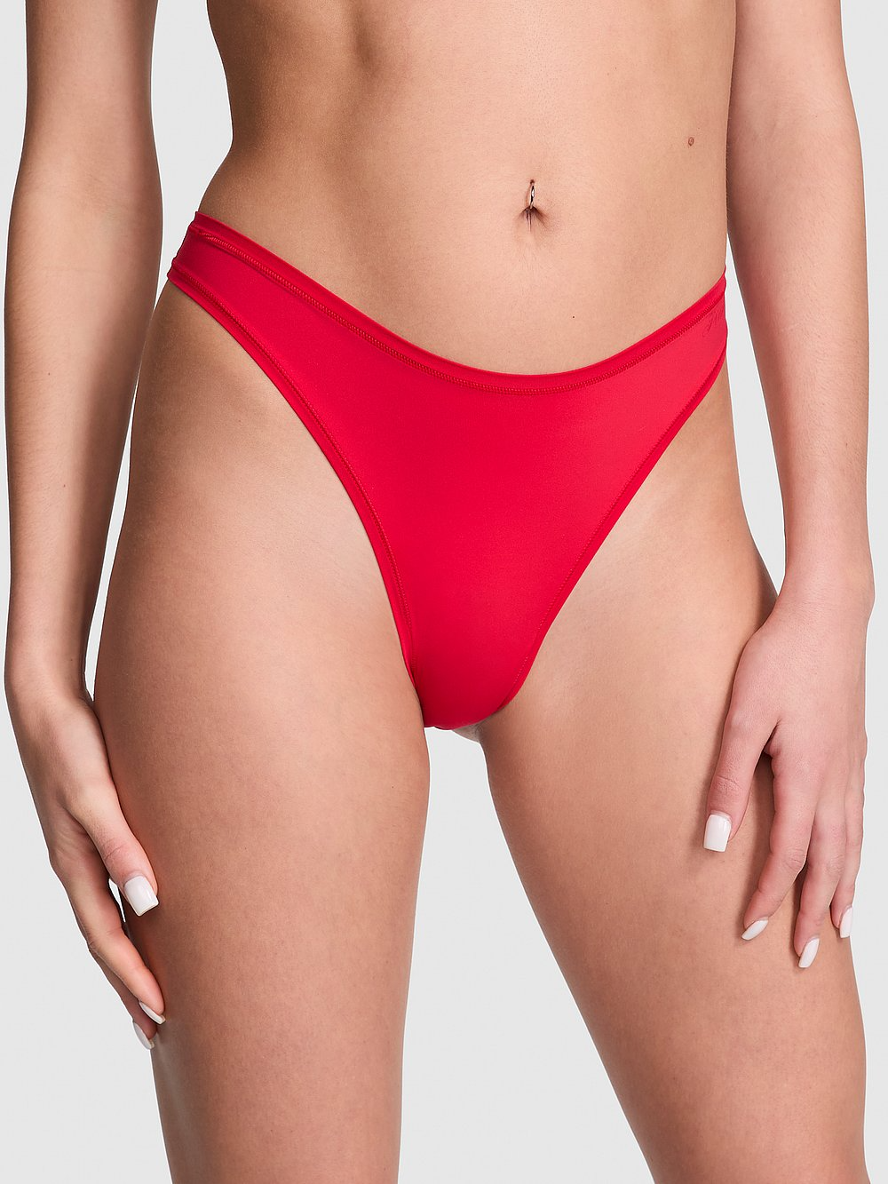 Base Stretch Thong Panty (Red Pepper)