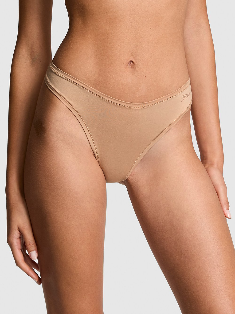 Base Stretch Thong Panty (Praline)