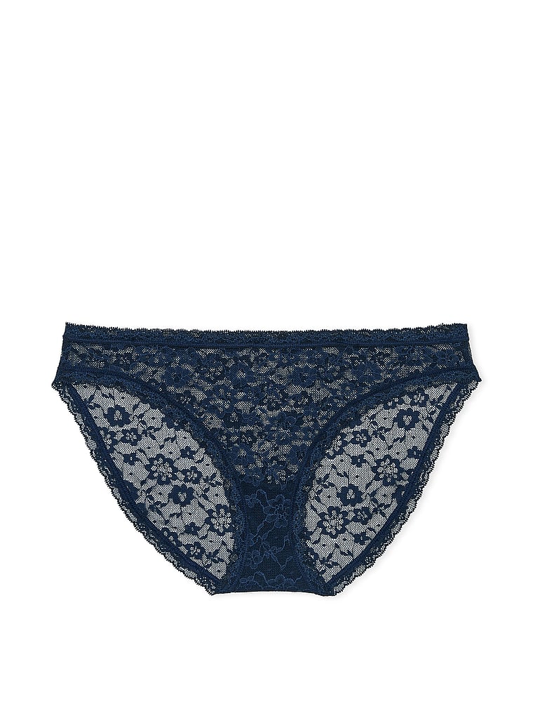 Lace Bikini Panty (Noir Navy)