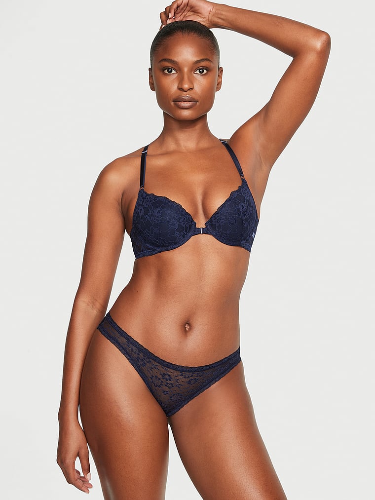 Lace Bikini Panty (Noir Navy)