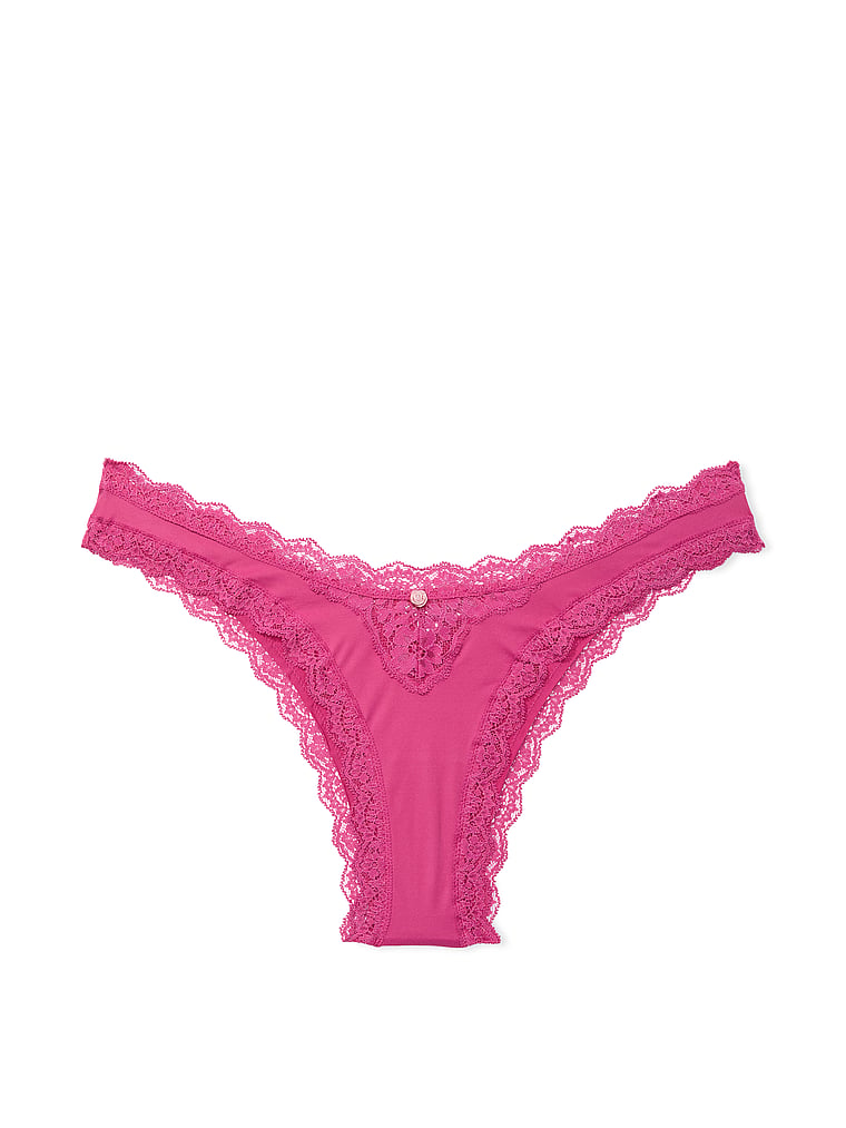 Lace-Trim Brazilian Panty ( Luscious rose Copy )