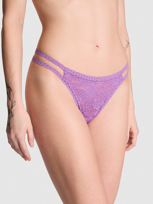 Wink Strappy Thong Panty (Grape Taffy)