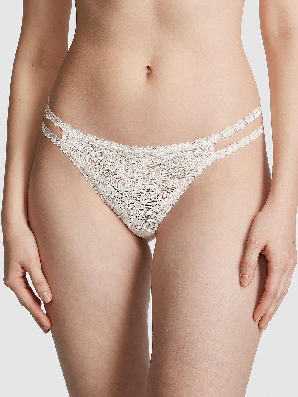 Wink Strappy Thong Panty (Coconut White)