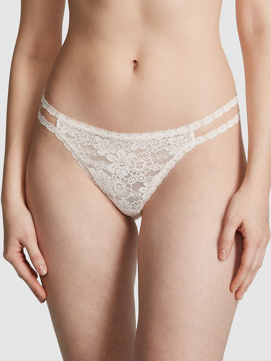 Wink Strappy Thong Panty (Coconut White)