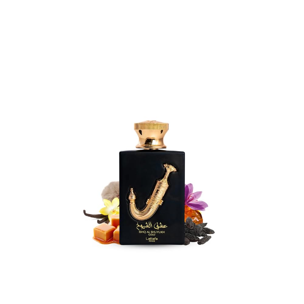 Lattafa Pride Ishq Al Shuyukh Gold for Unisex Eau de Parfum Spray, 3.4 Ounce