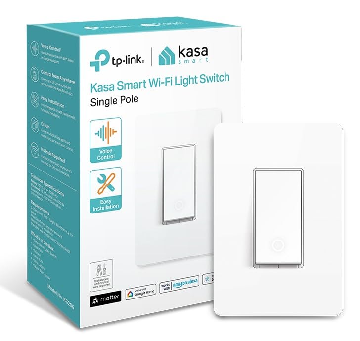 Kasa Smart Light Switch HS200P3, Single Pole, Needs Neutral Wire, 2.4GHz Wi-Fi Light Switch Works with Alexa and Google Home, UL Certified, No Hub Required, 3 Count -Pack of 1 , White