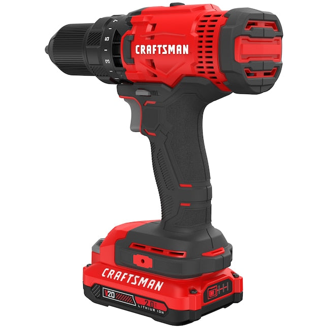 CRAFTSMAN V20 20-volt Max 1/2-in Keyless Cordless Drill (1-Battery Included, Charger Included)