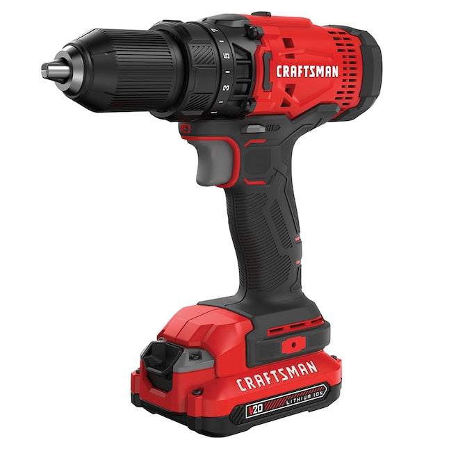 CRAFTSMAN V20 20-volt Max 1/2-in Keyless Cordless Drill (1-Battery Included, Charger Included)