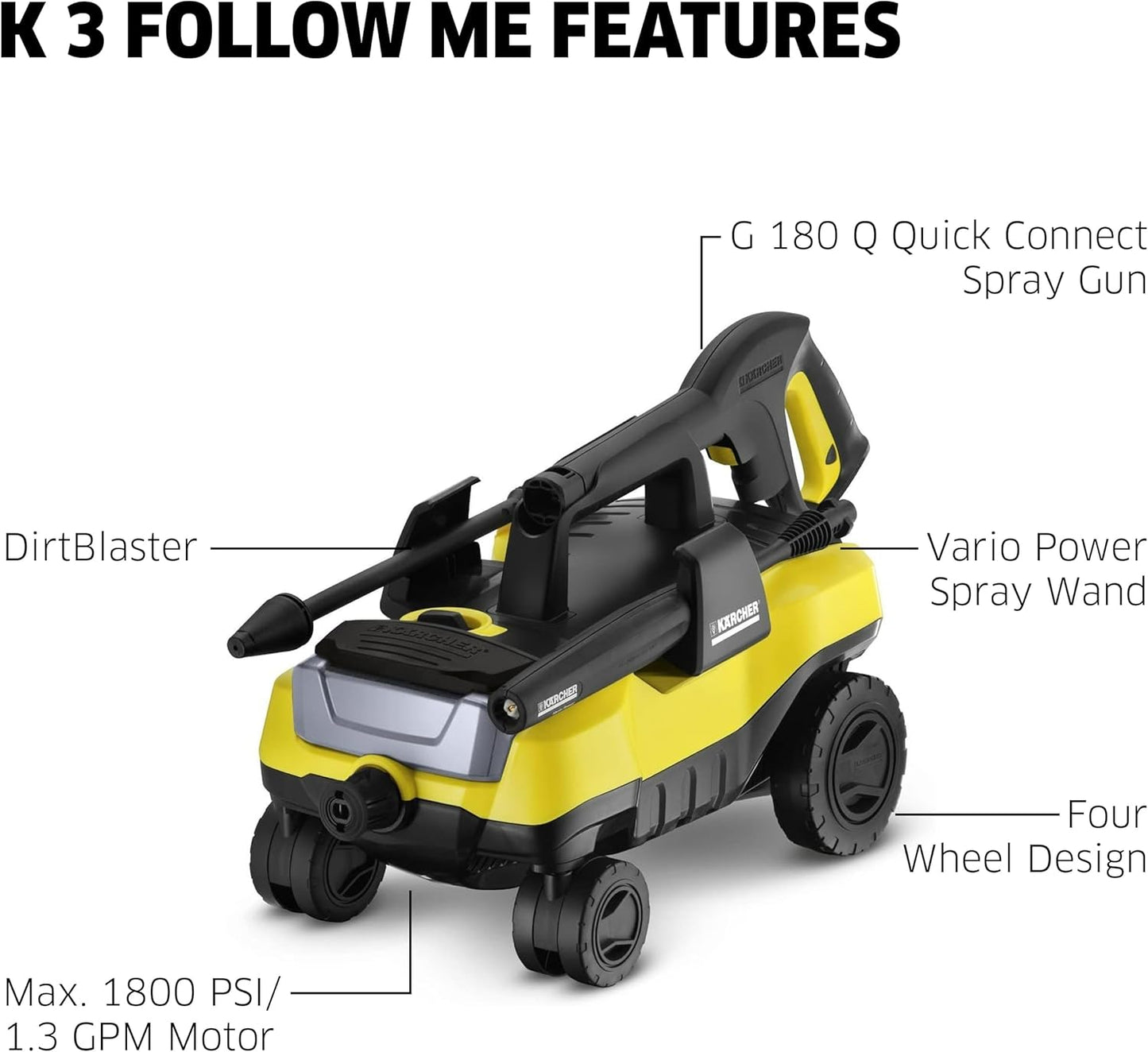 Karcher K3000 1800 psi Electric 1.3 gpm Pressure Washer L0035