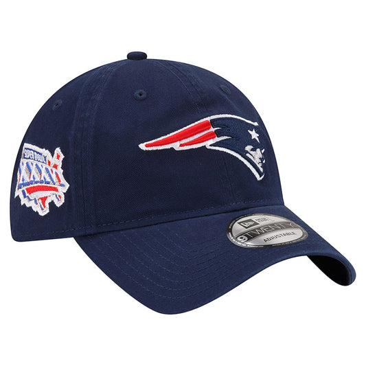 New England Patriots New Era Distinct 9TWENTY Adjustable Hat -  Navy L0037