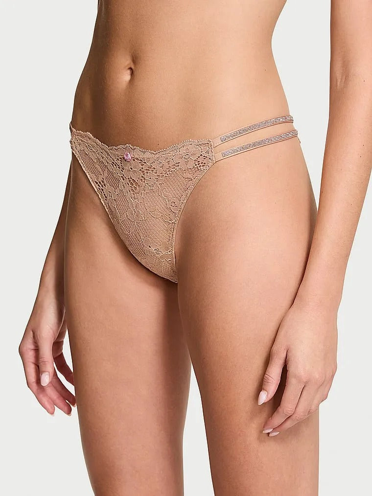 VICTORIA SECRET Twinkle Strap Lace Brazilian Panty (Copy)