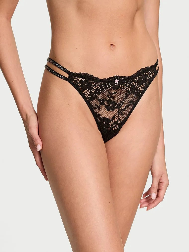 VICTORIA SECRET Twinkle Strap Lace Brazilian Panty (Copy)