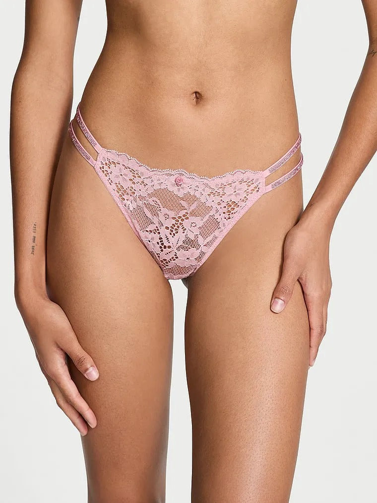 VICTORIA SECRET Twinkle Strap Lace Brazilian Panty (Copy)