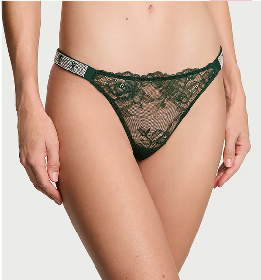 Tanga con tiras brillantes muy sexys de Victoria's Secret para mujer (tallas XS a XXL)