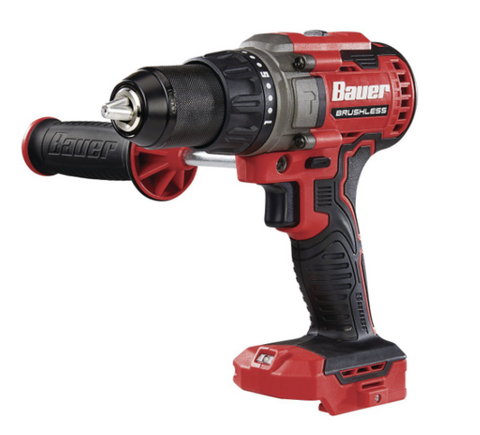 BAUER 20V Brushless Cordless, 1/2 in. Hammer Drill - Tool Only