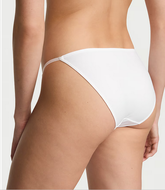 Adjustable String Bikini Panty (White)