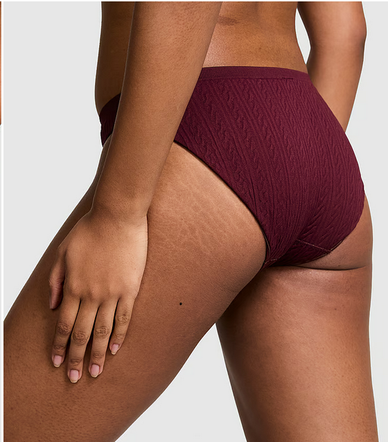 Seamless Bikini Panty (Knit | Wild Rose w/ Laurel P Graphic)