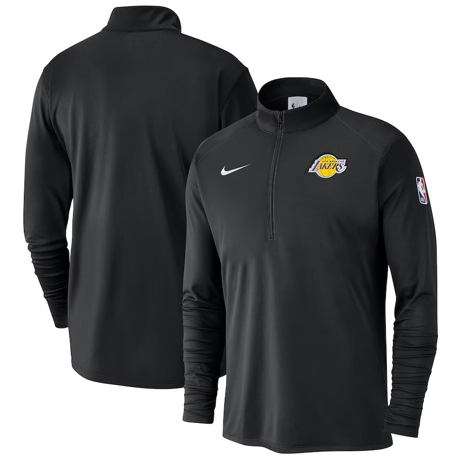 Los Angeles Lakers Nike 2024/25 Courtside Performance Half-Zip Top - Black L0039