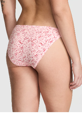 Cotton String Bikini Panty (Angel Pink Script)