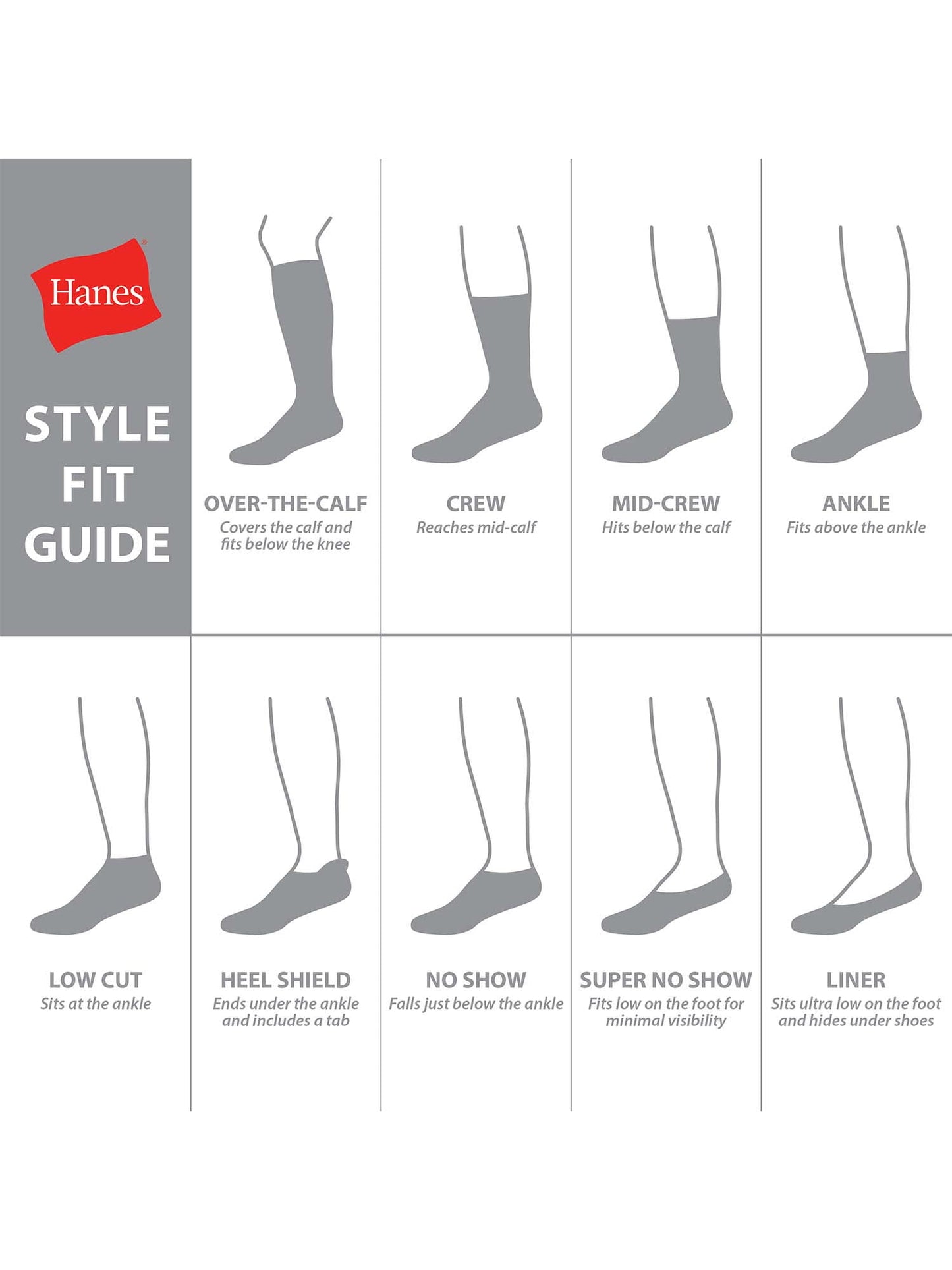 Hanes Men's Moisture-Wicking Crew Socks, 20-Pairs, Sizes 6-12, White