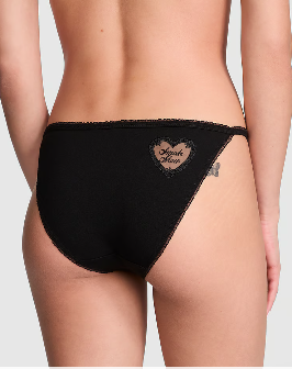 Cotton String Bikini Panty (Black)