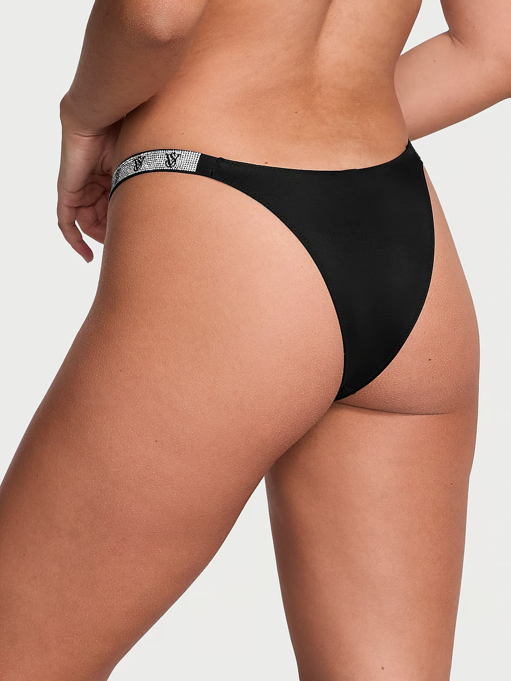 Braguitas brasileñas con tirantes brillantes muy sexys de Victoria's Secret para mujer, cobertura moderada (XS-XXL)