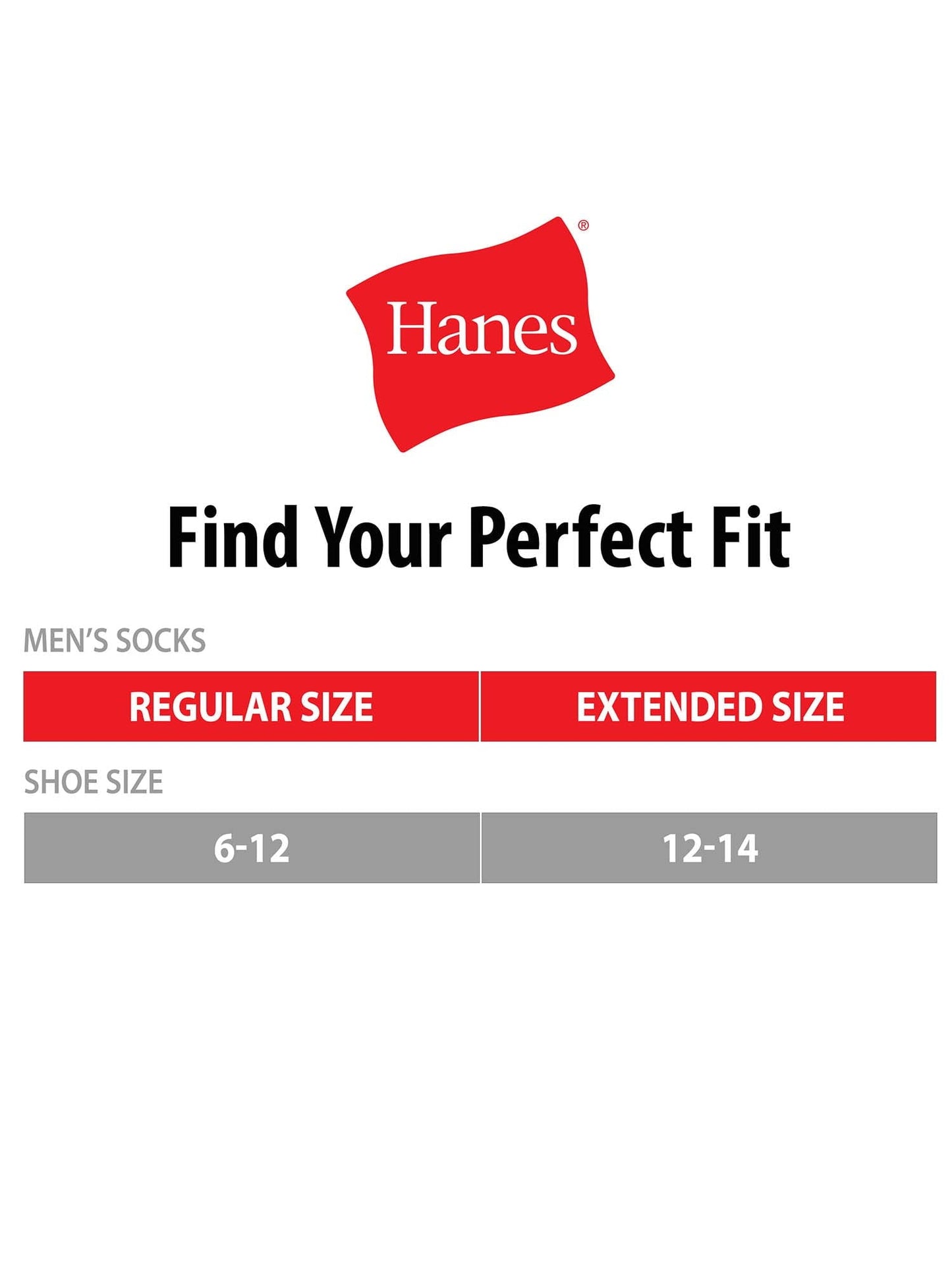 Hanes Men's Moisture-Wicking Crew Socks, 20-Pairs, Sizes 6-12