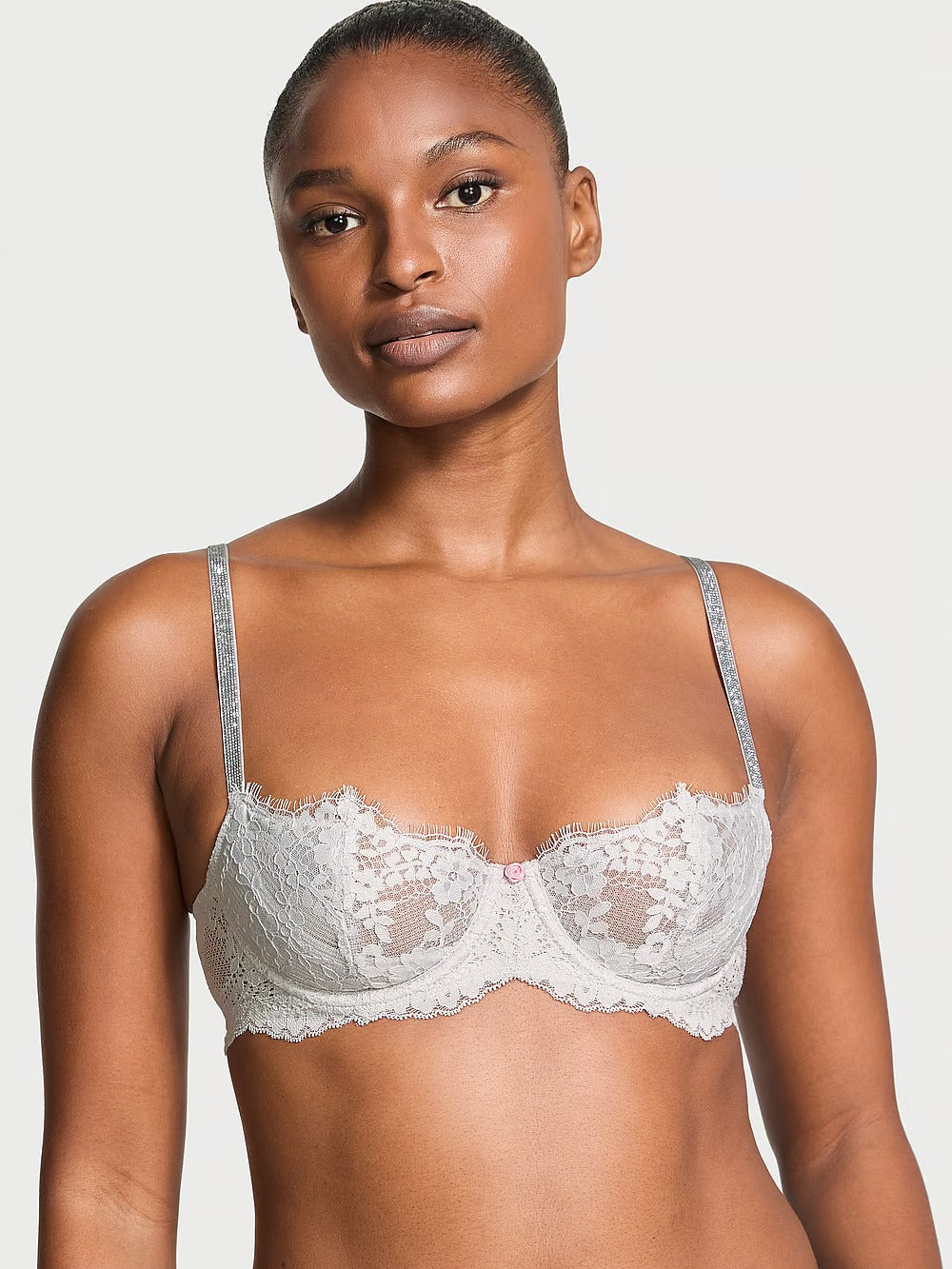 Victoria Secret Wicked Twinkle Strap Unlined Lace Balconette Bra