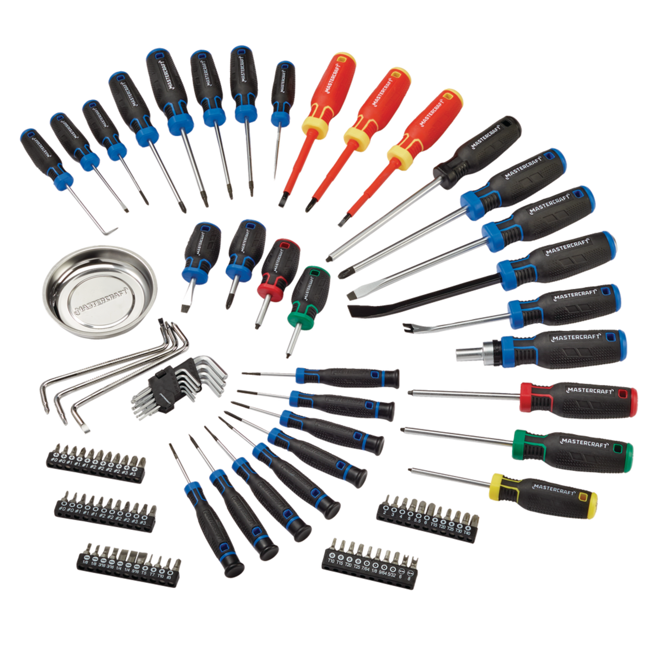 Mastercraft 100-pc Screwdriver Set with Insulated and Precision Drivers