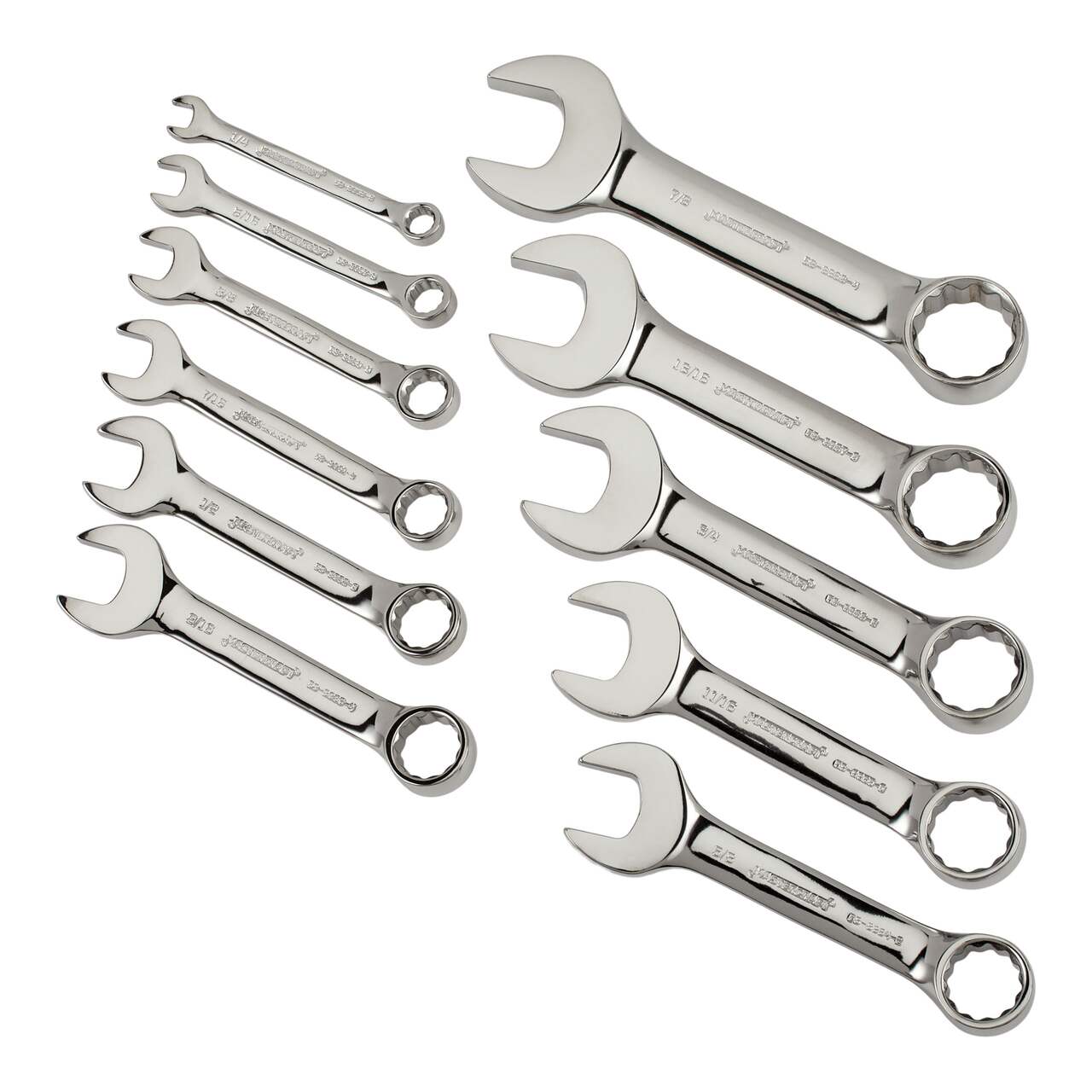 Mastercraft Combination Stubby Wrench Set, SAE, Assorted Sizes, 11-pc  L0036