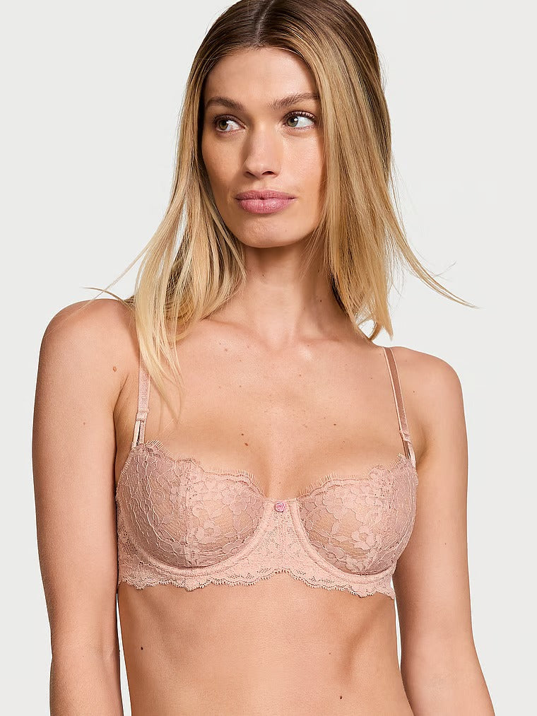 VICTORIA'S SECRET Dream Angels Wicked Unlined Lace Balconette Bra.