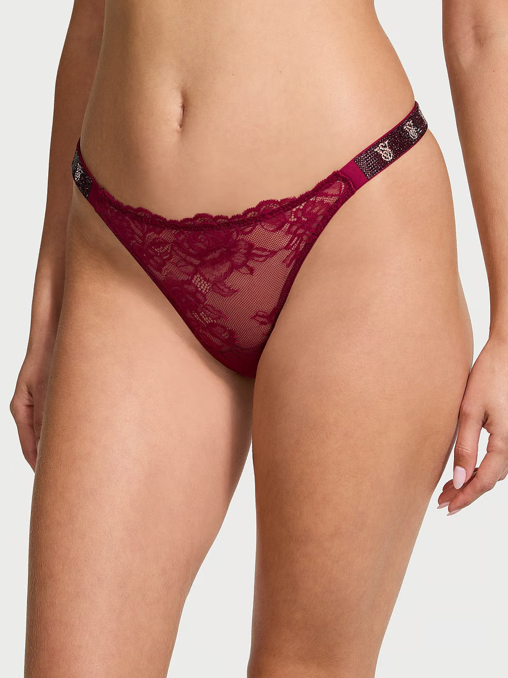 Tanga con tiras brillantes muy sexys de Victoria's Secret para mujer (tallas XS a XXL)