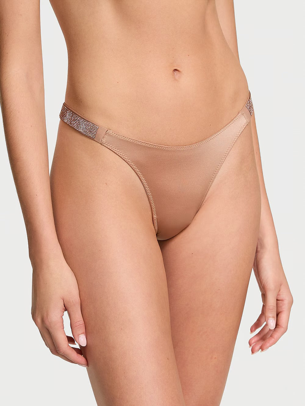 Tanga con tiras brillantes muy sexys de Victoria's Secret para mujer (tallas XS a XXL)