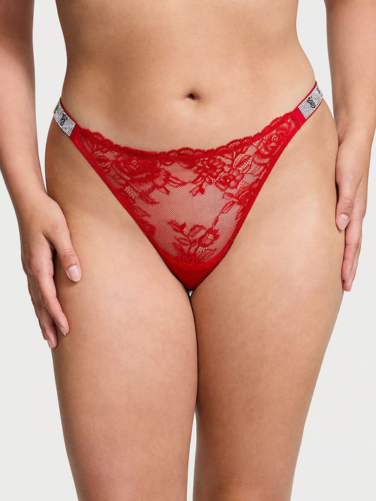 Tanga con tiras brillantes muy sexys de Victoria's Secret para mujer (tallas XS a XXL)