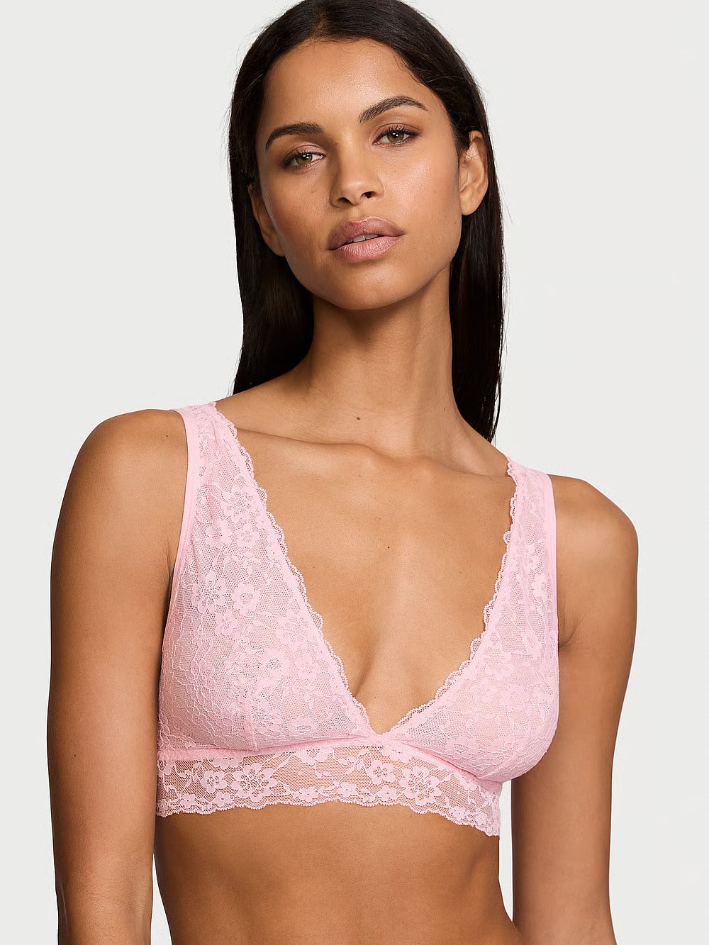 Victoria Secret Sexy Tee Sequin Posey Lace Triangle Bralette